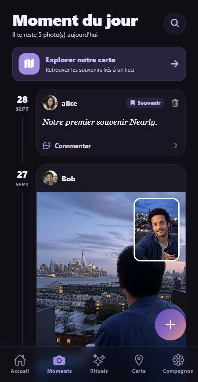 Album de moments partagé dans Nearly